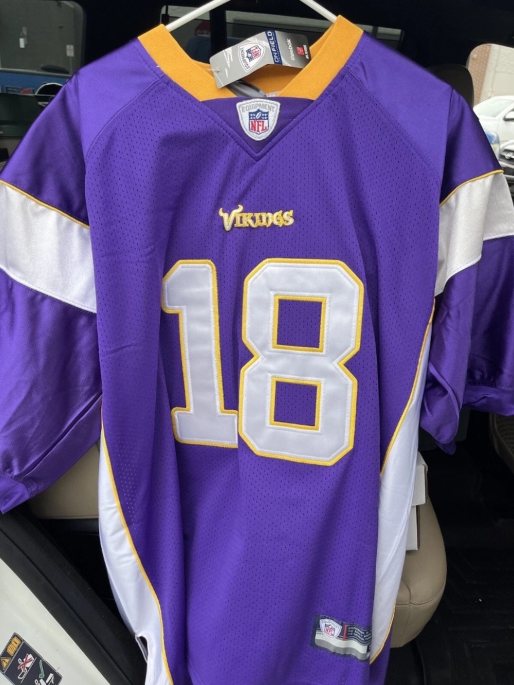 Minnesota Vikings Reebok On Field Jersey Sidney Rice Size 52 Brand New